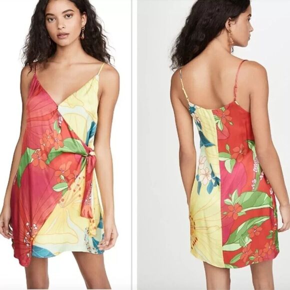Farm Rio Women's Pietra Mini Wrap Dress Size M Multicolor Vibrant Summer  $170 - Picture 5 of 12